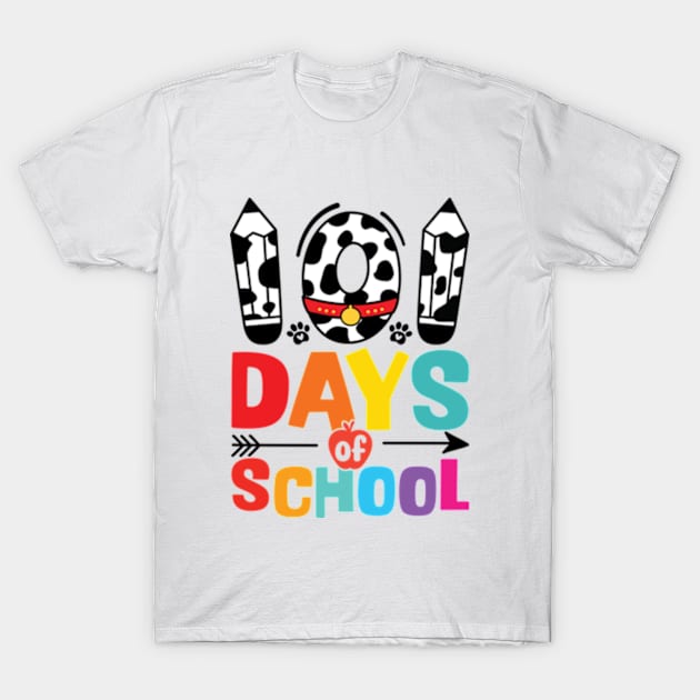 101 Days Of School Dalmatian Dog T-Shirt by RiseInspired